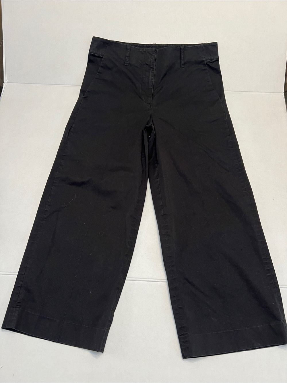 COS WOMEN’S BLACK UTILITY CROPPED COTTON PANTS SIZE 8